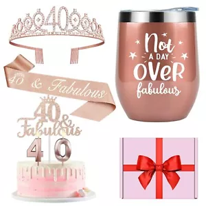 40th Birthday Decorations Gifts For Women Including 40th Birthday Decorations Wo - Picture 1 of 8