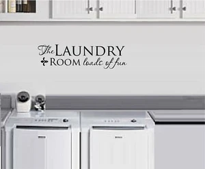 Calcomanía de vinilo divertida para decoración del hogar The Laundry Room 10" x 21" - Imagen 1 de 1