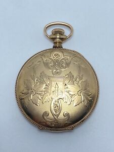 Vintage 1890's American Waltham Watch Co. Gold Hunter Case Pocket Watch 