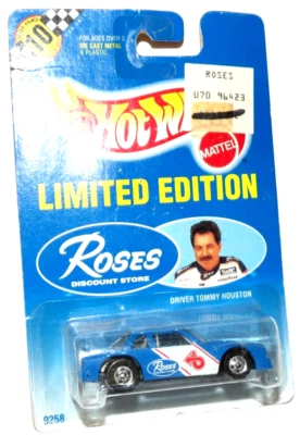 Blister Pack Roses LE 1992 Hot Wheels azul/blanco con logotipo BW Foto 1 de 4