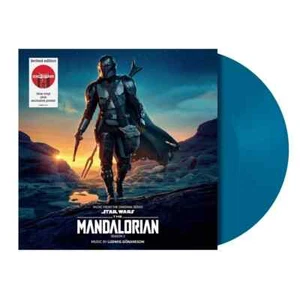 Ludwig Goransson Star Wars The Mandalorian Season 2 Blue Vinyl 2LP Poster - New - Imagen 1 de 2