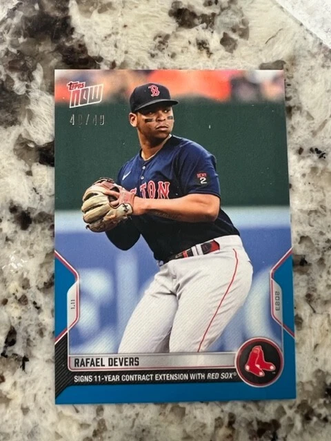 2022 TOPPS NOW BLUE PARALLEL CARD 40/49 BOSTON RED SOX RAFAEL DEVERS #OS-56 - Image 1 of 1