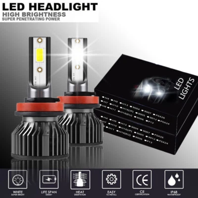 Faros LED de 4 lados H11 para Infiniti EX35 EX37 bombillas de haz alto o bajo 8000K 2 piezas Foto 1 de 4
