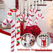 Christmas Candy Cane Inflatable Toys Crutch Balloons Stick Walking HOT SALE E0O5
