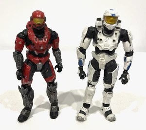 SET OF 2 HALO REACH SPARTAN RED & WHITE HAZOP MARK VI 5" FIGURE MCFARLANE SERIES - Foto 1 di 6