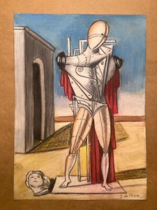 GIORGIO DE CHIRICO Dibujo sobre papel (Hecho a mano) firmado y estampado medios mixtos. - Imagen 1 de 5