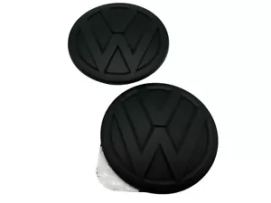 OEM VW Emblem Black Matte Amarok 2H Front Rear 2x Logo Original Sign Grill - Picture 1 of 11