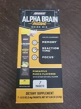 ALPHA BRAIN INSTANT Pineapple New In BOX 7 PACKETS Besr By  4/8/24 FREE SHIPPING