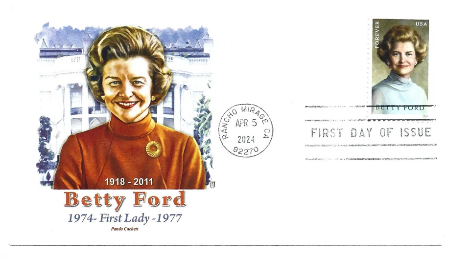 5852 Betty Ford Panda Cachets,  FDC - Image 1 of 1
