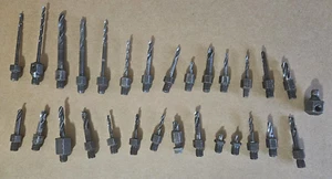29 Threaded Shank Aircraft Drill Bits Aviation Airplane LOT Various Sizes - Foto 1 di 5