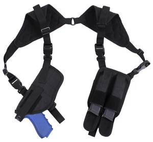 Black Ambidextrous Shoulder Holster w/ Padded Back & Adjustable Shoulder Strap - Picture 1 of 1