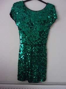 New French Connection Emerald Green Morningstar Sequin Dress Size UK 16 RRP:£165 - Picture 1 of 11