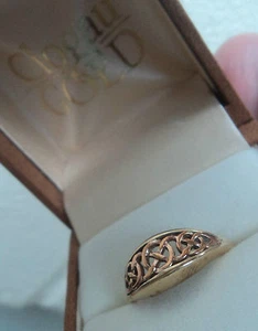 Anillo Celta Reina Eleanor De Oro Rosa Y Amarillo De 9ct Clogau Galés Talla M - Bild 1 von 9