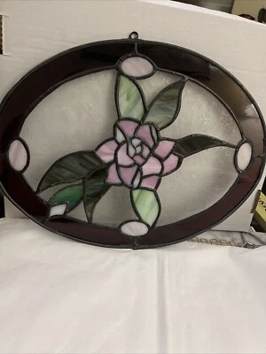 "Vitral colgante Suncatcher vintage 15""x12""" Foto 1 de 4
