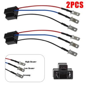 2PCS H4 9003 to 3 PIN Adapter Wire Harness for Sealed Beam 5x7" 4x6" Headlight - Foto 1 di 7