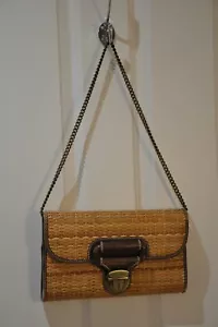 RODO Rattan Bag with Gold Chain Strap - Picture 1 of 6