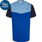 Mens Uptheir Cube Two TALL V-Neck Colourblock T-Shirt Blue M L XL 2XL 3XL TALL