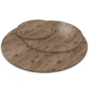 Tischplatte rund Eiche Castell Holz Platte Dekor Spanplatte Esstisch - Bild 1 von 5