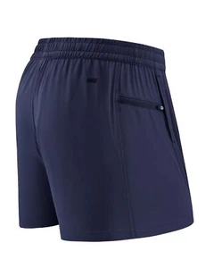 Men 3" Running Shorts with Liner Quick Dry Workout Active Gym Shorts Pockets - Picture 1 of 6