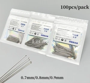 100 pezzi gancio a sfera ortodontico dentale in acciaio inox chiusura di fissaggio 0,7/0,8/0,9 mm - Foto 1 di 15