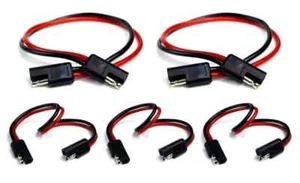 5 Pack 8 Gauge 12" 2 Pin Quick Disconnect Polarized Inline Molded Connectors - Picture 1 of 6