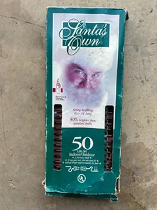 Vintage 27 ft Santa's Own 50 RED Colored Miniature String Light Set Brand New - Picture 1 of 1