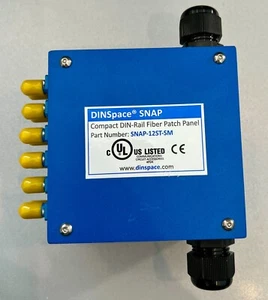 DINSpace SNAP Compact DIN-Rail Fiber Patch Panel SNAP-12ST-SM - Picture 1 of 3