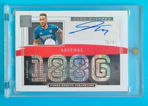 2020-21 Impeccable Arsenal Aubameyang club history Auto 70/86 No parallel - Picture 1 of 2