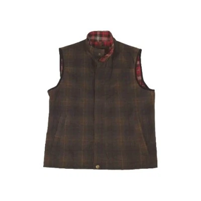 Chaleco a cuadros encerado Hickey Freeman para hombre talla extra grande  Foto 1 de 4