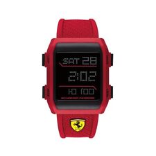 Scuderia Ferrari Men's Downforce Digital Red Silicone Watch NIB 0830740