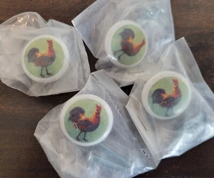 Pack Of 4 Rooster Ceramic Drawer Pull Cabinet Knobs Farmhouse Country - Picture 1 of 3