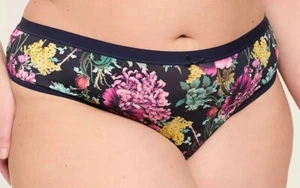 NWT - Lane Bryant Navy Floral Thong Panties Sz 14/16 Retail $12.50 - Picture 1 of 3