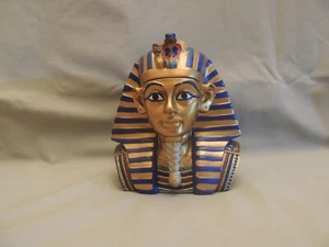 Pharaoh Egyptian king ceramic ashtray with lid - Picture 1 of 14