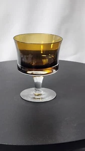 Lot of 9 Vintage Brown Drinkware Dessert Water Wine Goblet Glasses - Picture 1 of 3