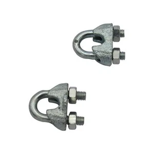 Galvanised Wire Rope Grips Clamp 32MM x2 (Bulldog Cable Commercial DIN741) - Picture 1 of 8