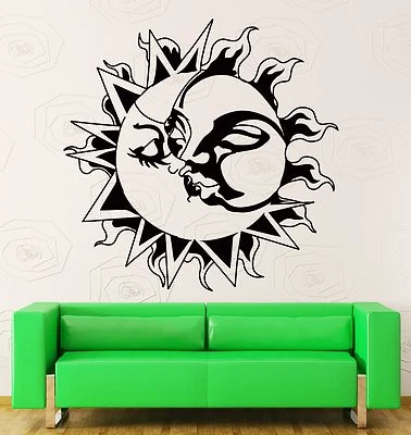 Pegatinas de Pared Vinilo Calcomanía Sol Beso Luna Amor Decoración Romántica (z2210) Foto 1 de 3