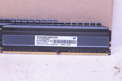 Patriot Viper 4 Blackout 8GB (2x4GB) DDR4 3200Mhz PVB48G320C6K Untested - Image 1 of 3