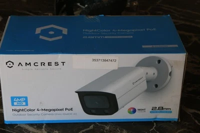 Amcrest IP4M-1046EW-AI  (4MP) Bullet PoE IP Security Camera 2.8MM - White Light - Image 1 of 4