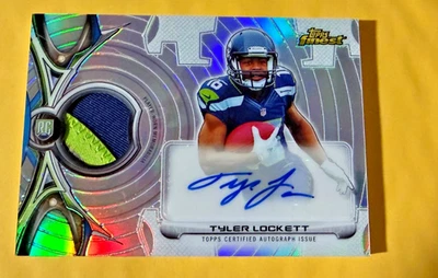 2015 Topps Finest - Rookie Refractor Autographed Patch Tyler Lockett #RRAP-TL - Image 1 of 2