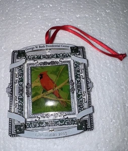 Untitled 2013 George W. Bush Presidential Center GWB Painted Cardinal Ornament - Picture 1 of 2