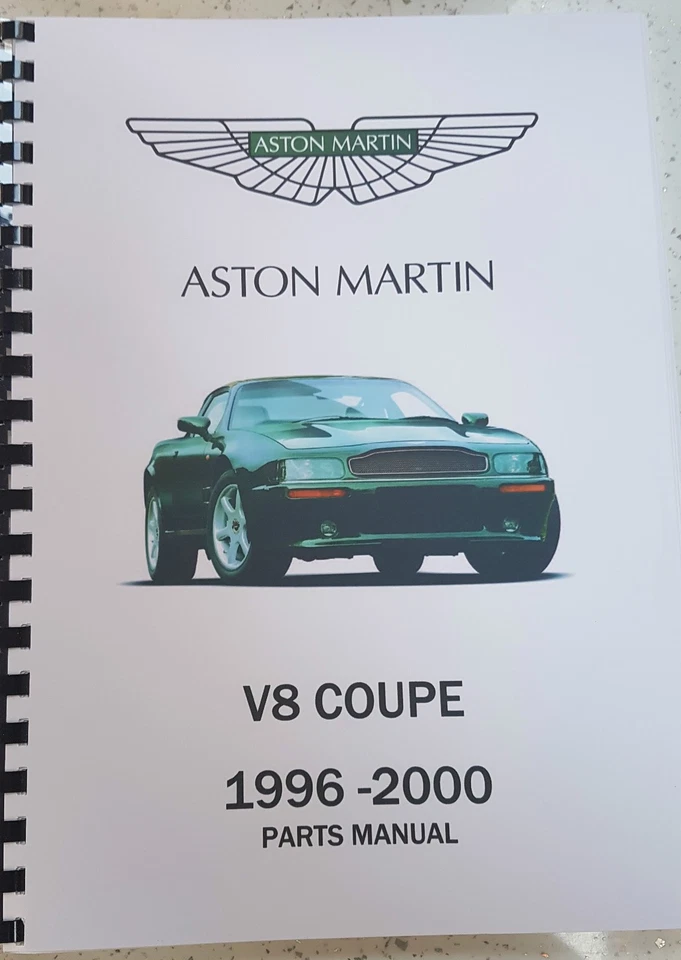 ASTON MARTIN V8 COUPE 1996-2000 PARTS MANUAL REPRINTED A4 COMB BOUND 280 PAGES - Image 1 of 3