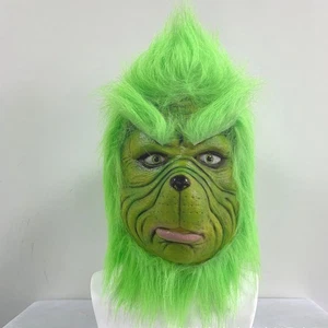 Máscara de látex de Navidad El Grinch Disfraz de fiesta de piel peluda de Navidad - Imagen 1 de 5
