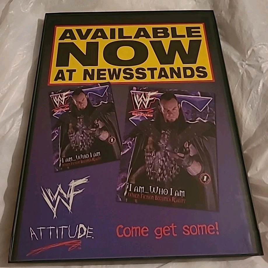 Anuncio impreso enmarcado de revista Undertaker WWF 8,5x11 1999 Foto 1 de 1