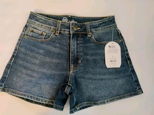 Wonder Nation Girls Blue Denim Shorts Pants Size 8 New With Tags - Picture 1 of 8