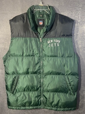 Chaleco acolchado verde acolchado para hombre New York Jets NFL excelente grande (se adapta como XL) Foto 1 de 4