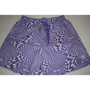 Adidas Lined Swimming Trunks Shorts Mens Size Large Surfing Purple White - Picture 1 of 5