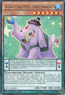 YuGiOh Künstlerkumpel Spritzmammut DOCS-DE002 Rare NM 1st - Bild 1 von 2