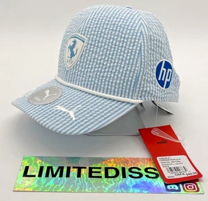 Puma Ferrari F1 Limited Edition 2025 Leclerc Blue Monaco Grand Prix Hat New - Picture 1 of 7