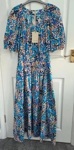 Jigsaw Floral Cotton Dress. Size 14. BNWT RRP£175 - Picture 1 of 8