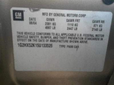 Engine 3.8L VIN K 8th Digit Fits 05 BONNEVILLE 1330070 Foto 1 de 4